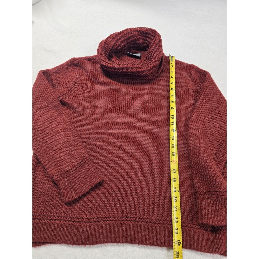 Wooden Ships Paola Buendia Cowl Neck Sweater Maroon Red Knit Size S/M